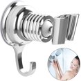 thumbnail image 1 of nipocaio Support de Tête de Douche de Remplacement Chrome Support Mural de Douche Chrome Réglable à 360° Ventouse Amovible Réglable Support Mural Chrome pour Tête de Douche Universelle, Argent, 1 of 5