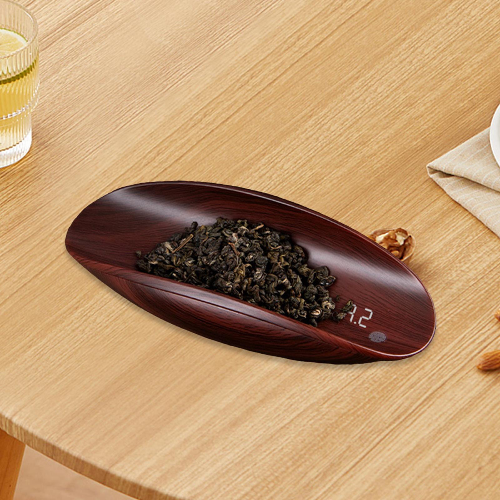 Esquirla Coffee Weighing Scale Wood Electronic Tea Scale Tea Leaves Scale Food Scale Kitchen Scale Digital Scale Grams Tea Room Office Deep Red