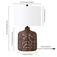 thumbnail image 5 of Evelyn&Zoe Jolina 20.5" Tall Petite/Rattan Table Lamp with Fabric Shade in Umber Rattan/White, 5 of 7