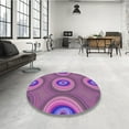 thumbnail image 4 of Ahgly Company Tapis d'Intérieur Lavable en Machine Carré Transitionnel Orchidée Violet, 8 Pieds Carré, 4 of 7