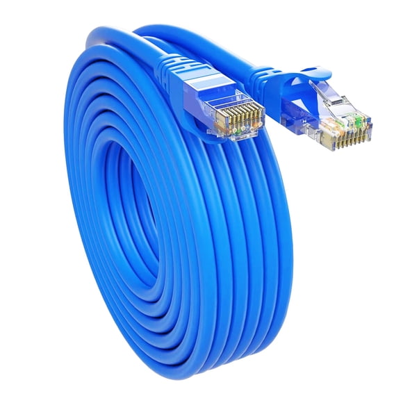 Cable Ethernet De 5 Núcleos Cable De Conexión A Internet Para Computadora Cat 6 De 6 Pies De Largo Wifi De Alta Velocidad Rj45 Para Juegos Uso En Interiores Y Exteriores - Et 6Ft Blu