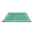 thumbnail image 2 of Ahgly Company Machine Washable Indoor Square Persian Turquoise Blue Traditional Area Rugs, 6' Square, 2 of 4