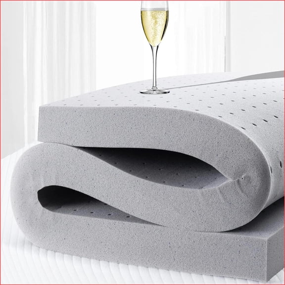 Mattress Topper King 2 Inch Gel Memory Foam Cooling Pressure Relief CertiPUR-US | Light Gray | Polyurethane