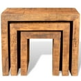 thumbnail image 6 of vidaXL Nesting Table Set 3 Pieces Solid Mango Wood, 6 of 6