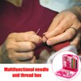 thumbnail image 3 of Sewing Storage Box with Buckle Dust-proof Embroidery Needles Carrying Cases Thread Scissor Organizer Knitting for Household Rose Red, 3 of 6