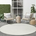 thumbnail image 4 of Nourison Versatile Indoor/Outdoor Ivory White 10' x Round Area Rug  (10 Round), 4 of 9