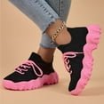 thumbnail image 3 of Women breathable knitted sports shoes, lightweight walking shoes, comfortable and casual loafers, suitable for gyms and travel, 3 of 4
