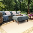 thumbnail image 4 of SAFAVIEH Courtyard Kian Bordered Indoor/Outdoor Area Rug, Cream/Green, 6'7" x 9'6", 4 of 10