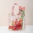 thumbnail image 5 of Unique Bargains Floral Design Reusable Gift Bag for All Occasions Pink Clear Large, 5 of 5