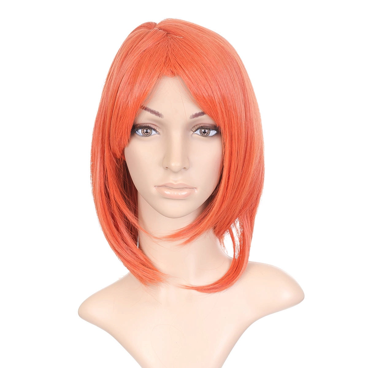 Orange Red Shoulder Length Hair Anime Cosplay Costume Wig