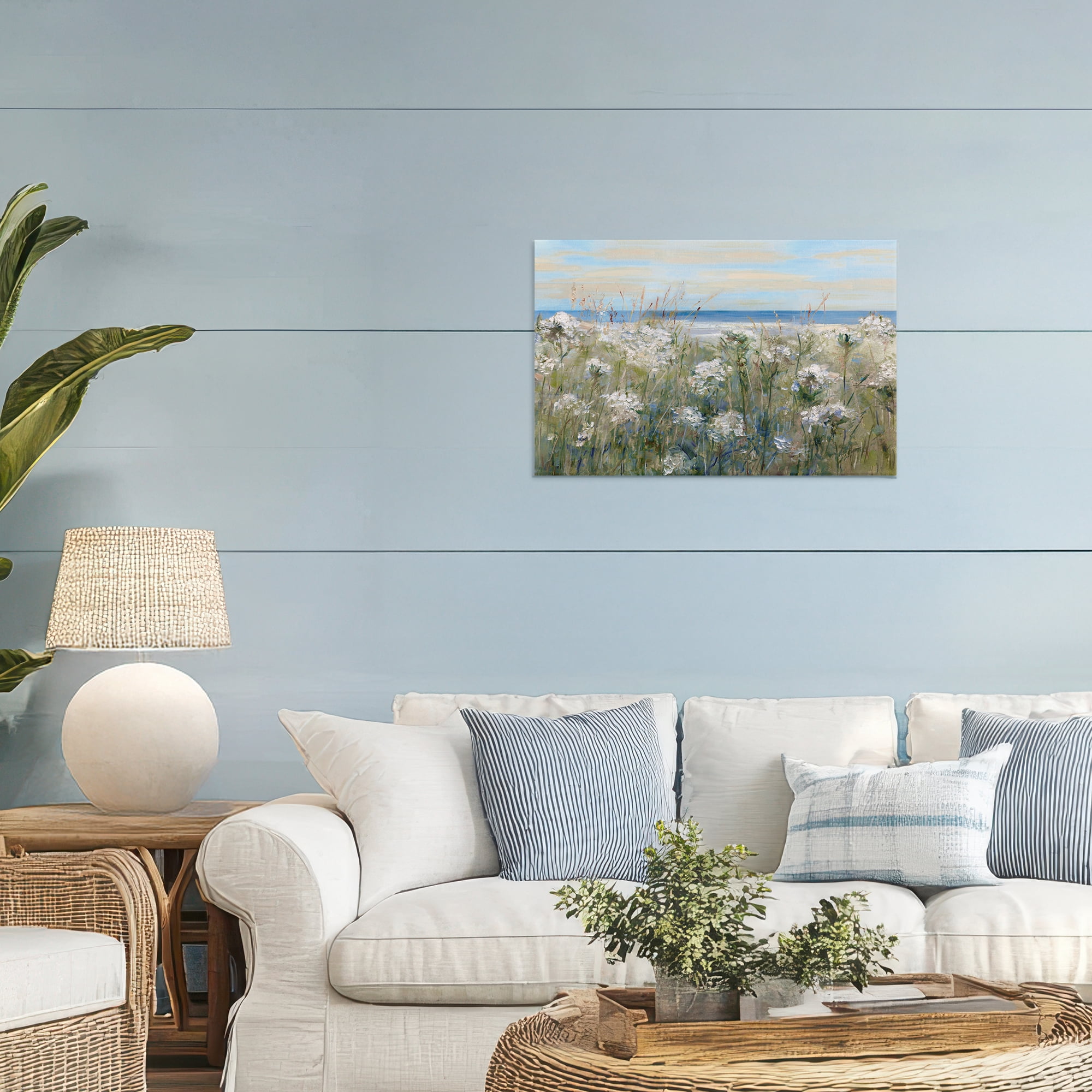 Stupell Industries Impressionist Seaside Meadow Canvas Wall Art, design by Sally Swatland