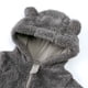 thumbnail image 4 of Body De Bebé Canastilla Onesies Para Niños Recién Nacidos Invierno Niñas Niños Ropa Cálida Orejas Lindas Dibujos Animados Cremallera Con Capucha Mamelucos Gris Oscuro Odeerbi  LM103-3260, 4 of 9