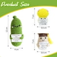thumbnail image 2 of 3PCS Handmade Knitting Doll Emotional Support Gift,Creative Crochet Encouragement Ornament with Positive Affirmation Card,Funny Cute Crochet Pickled Cucumber Potato Doll Set, 2 of 8