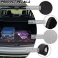 thumbnail image 6 of Binienty Halloween Black Cat Purple Print Car Trunk Mat, 29" x 39" Universal Size Anti-Skid Backing Rear Cargo Liner, Spooky Stylish Vehicle Interior Accessory Fits for Most Sedan, 6 of 7