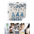 thumbnail image 4 of Blue Christmas Cloth Napkins Set of 6 Reusable Dinner Napkins, Xmas Gnomes Balls Tree Snowflake Gifts Cocktail Napkin Washable Table Napkins for Wedding/Holiday Party/Baby Shower 20"x20", 4 of 7