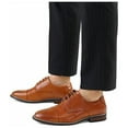 thumbnail image 5 of Bocca Men's Formal Business Shoes Brown Classic Lace Up Oxford Shoes 11M, 5 of 7