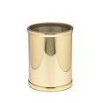 thumbnail image 2 of Kraftware 76048 Mylar Polished Brass 10 Inch Round Waste Basket, 2 of 3
