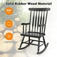 thumbnail image 6 of Costway Set of 2 Wood Rocking Chair Porch Rocker Indoor Outdoor Seat Glossy Finish Black, 6 of 7
