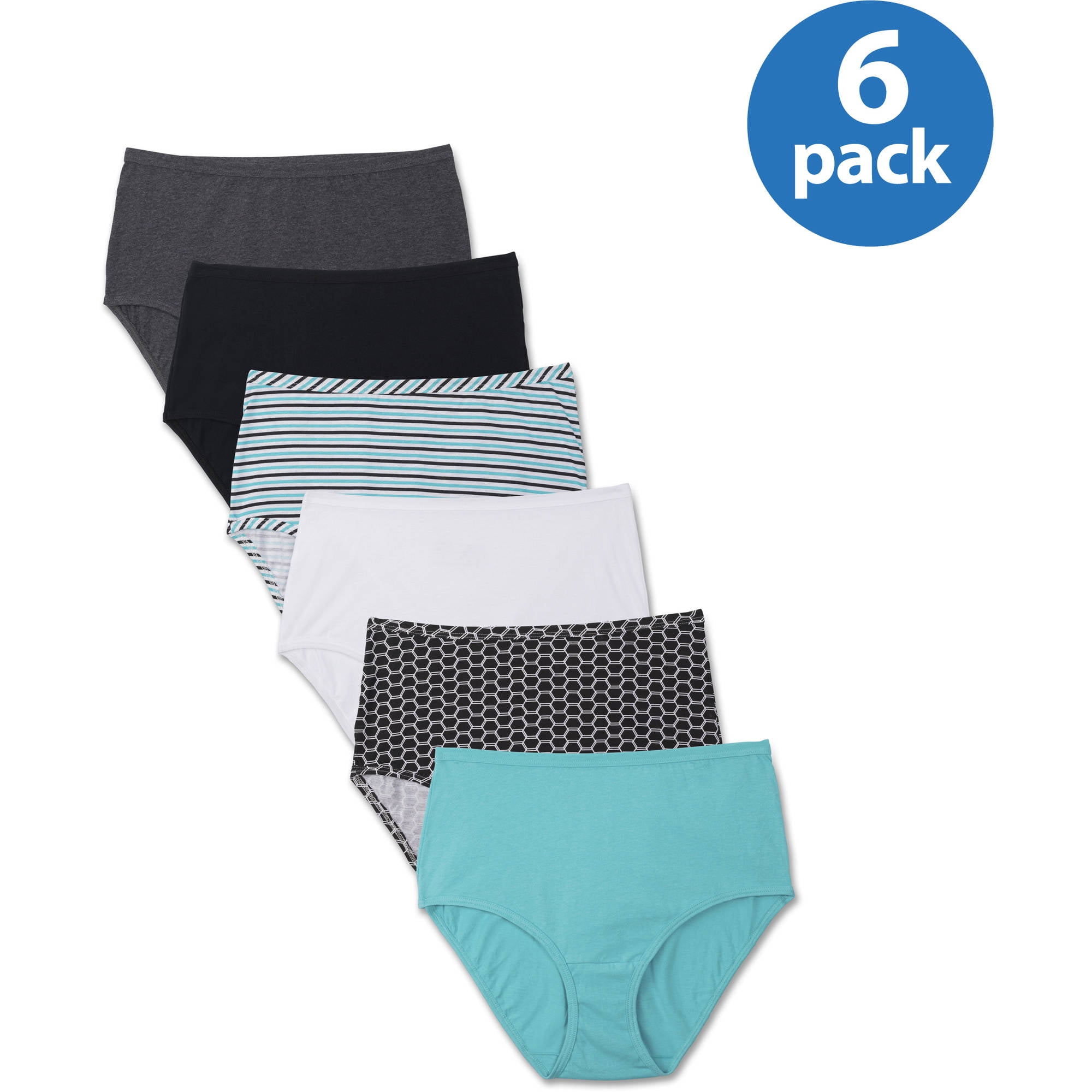 Fruit of the Loom Ladies' Comfort Covered Cotton Briefs, 6pack