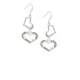 thumbnail image 2 of Delight Jewelry Heart with 3 AB Crystals - Stronger Braver Smarter Open Heart French Earrings, 2 of 4