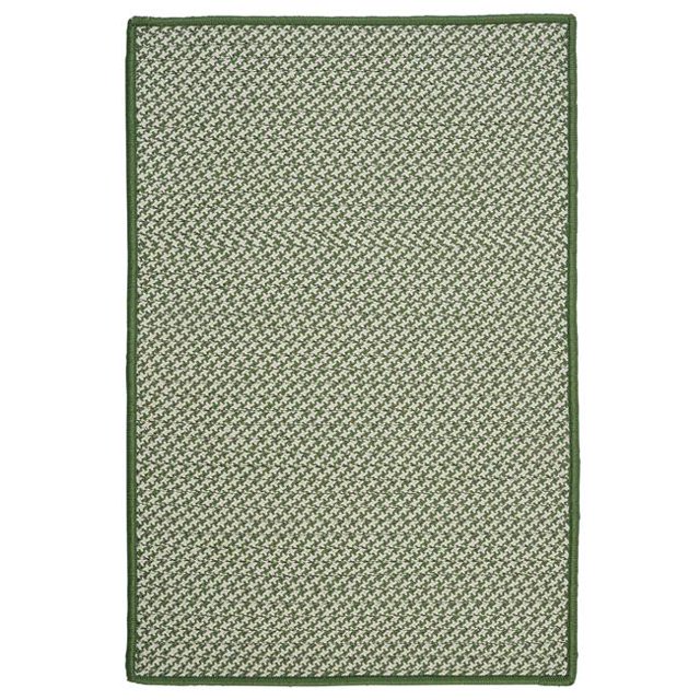 Colonial Mills OT68R084X084S 7 ft. Outdoor Houndstooth Tweed Square Rug, Leaf Green