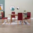 thumbnail image 5 of vidaXL Dining Chairs Side Chair with Solid Wood Legs for Kitchen Faux Leather, 5 of 56