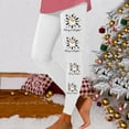 thumbnail image 2 of Fiaer Merry Christmas Leggings for Women Santa Snowflake Graphic Plus Size Pants High Waisted Cozy Pink Tight Trousers White XL, 2 of 5