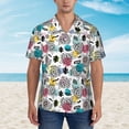 thumbnail image 5 of Uemuo Turtle Printed Regular Fit Short Sleeve Casual Hawaiian Shirt for Men,Aloha shirt,Tropical shirt,Floral print shirt,Vacation Beach shirt-XX-Large, 5 of 9