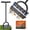 Black, variant on Lawn Aerator Tool - 16 Iron Spikes with Ergonomic T-Handle, Automatic Dirt Clean for Soil Loosening & Yard Aeration, Manual Metal Grass Aerator (Black)