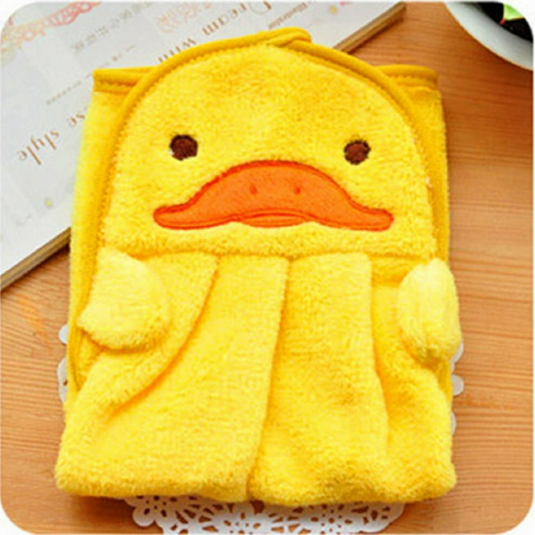 Akova White Cotton Terry Cloth Hand Towels And Wash Cloth Yellow Ducky READ