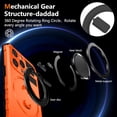 thumbnail image 5 of Case for iPhone 14,Military Grade Design Built-in 360 Degree Rotatable Magnetic Kickstand Heavy Duty Drop Protection Shockproof Phone Case for iPhone 14,6.1 inch（Orange）, 5 of 9