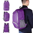 thumbnail image 3 of Caballero libre ultraligero escalada al aire mochila bolsas de viaje plegable nylon impermeable púrpura, 3 of 8