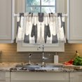 thumbnail image 2 of Yayeee Kitchen Curtains Tier Pair Light Filtering 27"x36" Rod Pocket Short Cafe Window Panel, White Cute Cats, 2 of 7