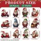 thumbnail image 3 of Fiudx Ofertas relámpago 24 piezas de adornos colgantes de madera enanos navideños Decoración del árbol de Navidad Muñecos enanos de Papá Noel Adornos colgantes de madera, 3 of 7