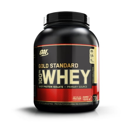 Optimum Nutrition, Gold Standard 100% Whey Protein Powder, French Vanilla Creme, 5 lb, 73 Servings