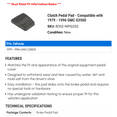 thumbnail image 2 of Clutch Pedal Pad - Compatible with 1979 - 1996 GMC G3500 1980 1981 1982 1983 1984 1985 1986 1987 1988 1989 1990 1991 1992 1993 1994 1995, 2 of 2