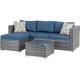 thumbnail image 2 of Shintenchi Patio Furniture Sets 3 Pieces Outdoor Sectional Sofa Silver All-Weather Rattan Wicker Sofa Small Patio Conversation My Lux Decor Round, 2 of 9