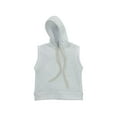thumbnail image 2 of 1/12 Men Sleeveless Hoodie Retro Costume for 6" Male Action Figures Dress up White, 2 of 8