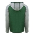 thumbnail image 3 of Men's Cutter & Buck  Heather Green/Heather Gray Green Bay Packers Throwback Mainsail Sweater-Knit Full-Zip Hoodie, 3 of 3