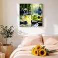 thumbnail image 4 of Canvas Wall Art, Zen Stones Framed Canvas Prints for Bedroom Office, Nature Water Reflection Checkered Large Gallery Wrapped Wall Decor for Home Office, Gifts, 16"x16" Ship Next Day, 4 of 9
