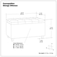 thumbnail image 5 of Simpli Home Cosmopolitan 34 inch Wide Transitional Storage Ottoman in Stone Grey Vegan Leather, 5 of 12