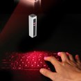 thumbnail image 4 of Teclado virtual de proyección láser Bluetooth F2 Teclado inalámbrico portátil para IOS/Android Plata, 4 of 8