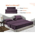 thumbnail image 2 of SGI Bedding Egyptian Cotton Top Split Sheet Set Solid Adjustable Bed 39" Split Head Cal King 600 TC 18" Deep Plum, 2 of 9