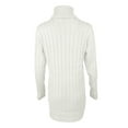 thumbnail image 4 of Women's Sweater Dress Autumn Winter New Slim Knit Dress Turtleneck Cable Pattern Long Sleeve Knitted Gown Dress, 4 of 5
