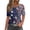 Dark blue, variant on Dyfzdhu 250th Anniversary Usa Shirt T Shirts For Women Fashion Graphic Tees 4Th Of July Round Neck American Flag Short Sleeve Independence Summer
