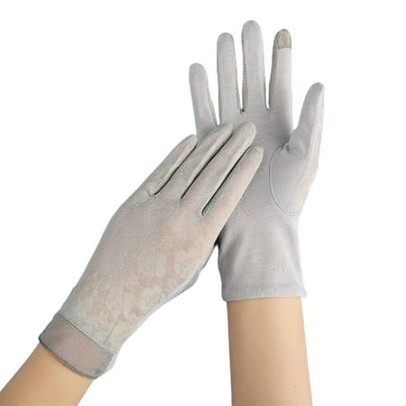 

Sun Protection Gloves Female Summer Lace Ice Silk Gloves Breathable Comfortable Touch Screen Sunscreen Gloves