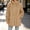 Khaki, variant on AVRNLIQ Womens Fleece Jacket with Pockets Full Zip Stand Collar Relaxed Fit - Khaki,Size 2XL