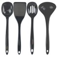 thumbnail image 1 of Reston Lloyd Juego De Utensilios De Cocina 100% Melamina, Cucharón Que No Raya, Cuchara Ranurada Y Espátula, Fácil De Sostener, Juego De 4, Carbón, 1 of 5
