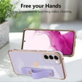 thumbnail image 5 of for Samsung Galaxy S23 5G Case Purple Love Hearts Design for Women Girl Men, Luxury Plating with Strap Stand Full Camera Lens Protection Bumper for Galaxy S23 5G, 5 of 6