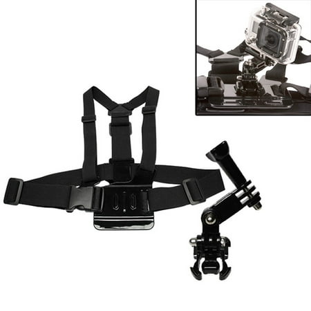 Image of Chest Mount Harness Compatible with GoPro Hero 9 8 7 6 5 4 3 3+ 2 Fusion Session Black Silver
